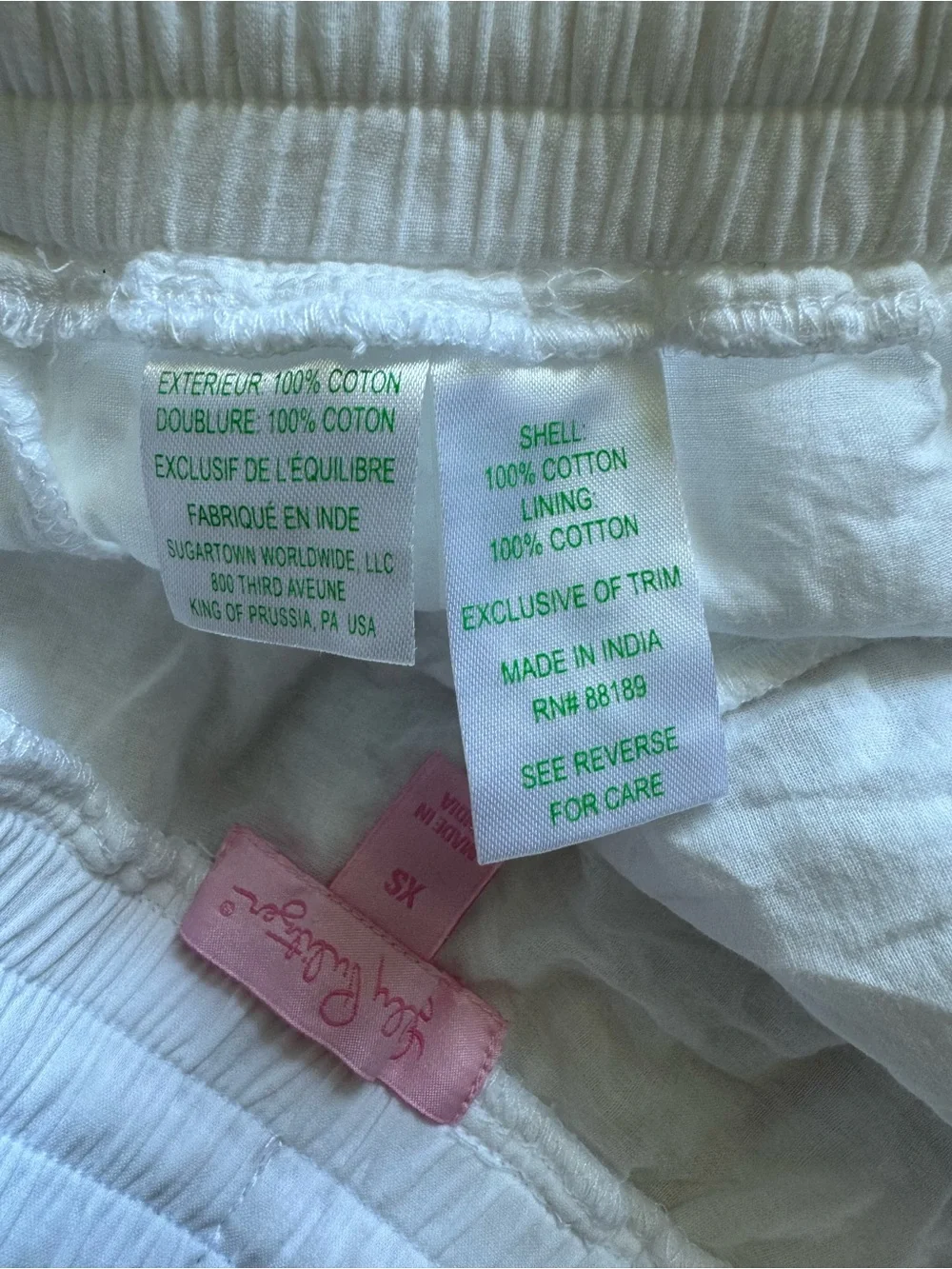 Lilly Pulitzer Pineapple Print White Soft Cotton Shorts